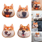 Maxbell Dog Printed Plush Pillow Cushion, Lifelike for for Living Room Decor Cute Silly Laugh