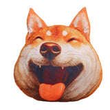 Maxbell Dog Printed Plush Pillow Cushion, Lifelike for for Living Room Decor Cute Silly Laugh