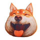 Maxbell Dog Printed Plush Pillow Cushion, Lifelike for for Living Room Decor Cute Silly Laugh