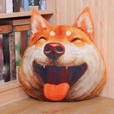 Maxbell Dog Printed Plush Pillow Cushion, Lifelike for for Living Room Decor Cute Silly Laugh