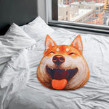 Maxbell Dog Printed Plush Pillow Cushion, Lifelike for for Living Room Decor Cute Silly Laugh