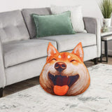 Maxbell Dog Printed Plush Pillow Cushion, Lifelike for for Living Room Decor Cute Silly Laugh