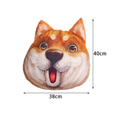 Maxbell Dog Printed Plush Pillow Cushion, Lifelike for for Living Room Decor Cute Surprised