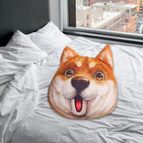 Maxbell Dog Printed Plush Pillow Cushion, Lifelike for for Living Room Decor Cute Surprised