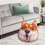 Maxbell Dog Printed Plush Pillow Cushion, Lifelike for for Living Room Decor Cute Surprised