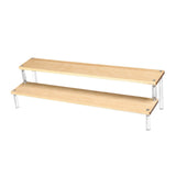 Maxbell Acrylic Display Riser Shelves Cupcakes Holder for Cosmetic Perfume Figure 2 Tiers