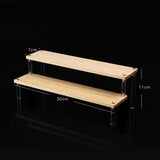 Maxbell Acrylic Display Riser Shelves Cupcakes Holder for Cosmetic Perfume Figure 2 Tiers