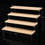 Maxbell Acrylic Display Riser Shelves Cupcakes Holder for Cosmetic Perfume Figure 4 Tiers