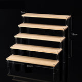 Maxbell Acrylic Display Riser Shelves Cupcakes Holder for Cosmetic Perfume Figure 5 Tiers