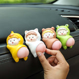 Maxbell Funny Car Interior Ornament Doll Cartoon Doll Toy for Holiday Windowsill Toy Yellow
