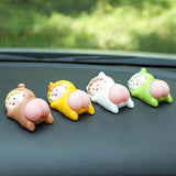 Maxbell Funny Car Interior Ornament Doll Cartoon Doll Toy for Holiday Windowsill Toy Yellow