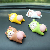 Maxbell Funny Car Interior Ornament Doll Cartoon Doll Toy for Holiday Windowsill Toy Yellow