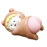 Maxbell Funny Car Interior Ornament Doll Cartoon Doll Toy for Holiday Windowsill Toy Brown