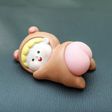 Maxbell Funny Car Interior Ornament Doll Cartoon Doll Toy for Holiday Windowsill Toy Brown