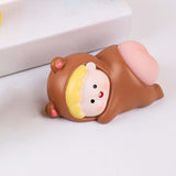 Maxbell Funny Car Interior Ornament Doll Cartoon Doll Toy for Holiday Windowsill Toy Brown