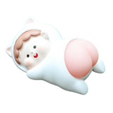 Maxbell Funny Car Interior Ornament Doll Cartoon Doll Toy for Holiday Windowsill Toy White