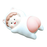 Maxbell Funny Car Interior Ornament Doll Cartoon Doll Toy for Holiday Windowsill Toy White