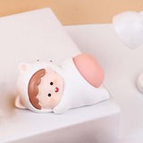 Maxbell Funny Car Interior Ornament Doll Cartoon Doll Toy for Holiday Windowsill Toy White