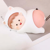 Maxbell Funny Car Interior Ornament Doll Cartoon Doll Toy for Holiday Windowsill Toy White