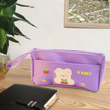 Maxbell Lightweight Pencil Case Makeup Cosmetic Bags for School College Students Purple
