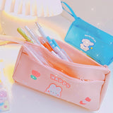 Maxbell Lightweight Pencil Case Makeup Cosmetic Bags for School College Students Pink
