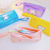Maxbell Lightweight Pencil Case Makeup Cosmetic Bags for School College Students Pink