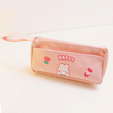Maxbell Lightweight Pencil Case Makeup Cosmetic Bags for School College Students Pink