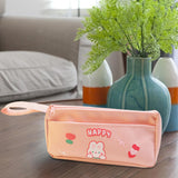Maxbell Lightweight Pencil Case Makeup Cosmetic Bags for School College Students Pink