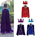 Maxbell King Robe Kids Halloween Costume Cosplay Role Play Preschool Dress up Red