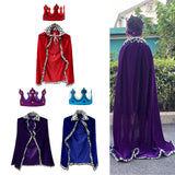 Maxbell King Robe Kids Halloween Costume Cosplay Role Play Preschool Dress up Red