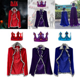 Maxbell King Robe Kids Halloween Costume Cosplay Role Play Preschool Dress up Red
