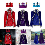 Maxbell King Robe Kids Halloween Costume Cosplay Role Play Preschool Dress up Red
