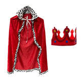 Maxbell King Robe Kids Halloween Costume Cosplay Role Play Preschool Dress up Red