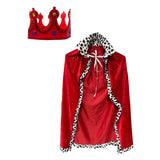 Maxbell King Robe Kids Halloween Costume Cosplay Role Play Preschool Dress up Red