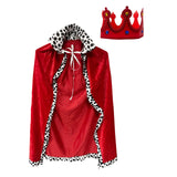 Maxbell King Robe Kids Halloween Costume Cosplay Role Play Preschool Dress up Red