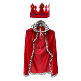 Maxbell King Robe Kids Halloween Costume Cosplay Role Play Preschool Dress up Red