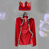 Maxbell King Robe Kids Halloween Costume Cosplay Role Play Preschool Dress up Red