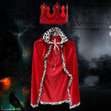 Maxbell King Robe Kids Halloween Costume Cosplay Role Play Preschool Dress up Red