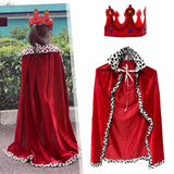 Maxbell King Robe Kids Halloween Costume Cosplay Role Play Preschool Dress up Red