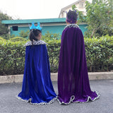 Maxbell King Robe Kids Halloween Costume Cosplay Role Play Preschool Dress up Purple