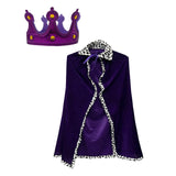 Maxbell King Robe Kids Halloween Costume Cosplay Role Play Preschool Dress up Purple