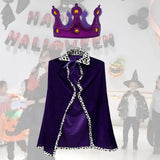 Maxbell King Robe Kids Halloween Costume Cosplay Role Play Preschool Dress up Purple