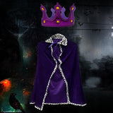 Maxbell King Robe Kids Halloween Costume Cosplay Role Play Preschool Dress up Purple