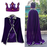 Maxbell King Robe Kids Halloween Costume Cosplay Role Play Preschool Dress up Purple