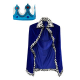 Maxbell King Robe Kids Halloween Costume Cosplay Role Play Preschool Dress up Blue
