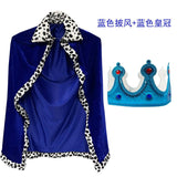 Maxbell King Robe Kids Halloween Costume Cosplay Role Play Preschool Dress up Blue