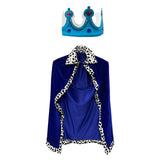 Maxbell King Robe Kids Halloween Costume Cosplay Role Play Preschool Dress up Blue
