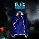 Maxbell King Robe Kids Halloween Costume Cosplay Role Play Preschool Dress up Blue