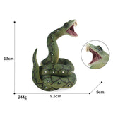 Maxbell Realistic Snake Toys Party Favor Snake Props Toys Snake Figure Green