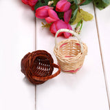 Maxbell 10x Small Rattan Weaving Flower Basket Decor Lightweight for Candies Picnic Coffee